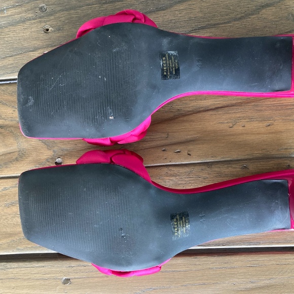 Fuchsia Sandals (matching dress listed) Size 10 - Picture 3 of 3